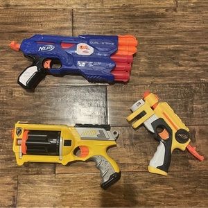 Lot of 3 Nerf Guns, foam bullets included!